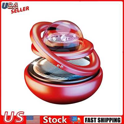 Solar Car Aromatherapy Air Freshener Ornament Decoration Diffuser Red $13.99