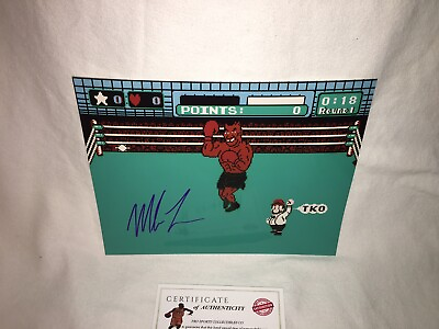 #ad MIKE TYSON AUTOGRAPHED 8X10 PHOTO WITH COA PUNCH OUT NINTENDO $59.95