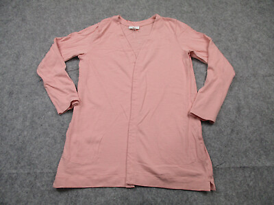 #ad J Jill Cardigan Womens Small Pink Open Front Ladies Long Sleeve Jacket $9.98