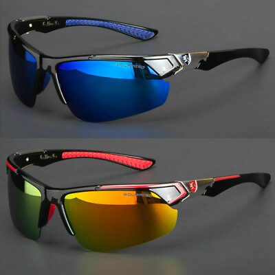 #ad #ad New Men Polarized Sunglasses Sport Wrap Around HD Mirror Driving Eyewear Glasses $14.98