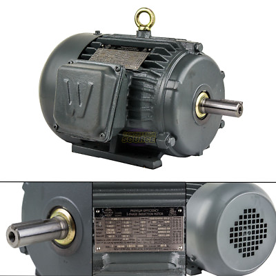 #ad 2 HP 3 Phase Electric Motor 1800 RPM 145T Frame TEFC 230 460V Premium Efficiency $309.95