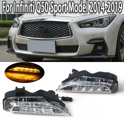 #ad For Infiniti Q50 Q50S Sport 2014 20 Fog Turn Signal Light Front Bumper LED Lamp $36.99