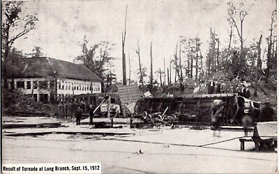 #ad New York Postcard: Result Of Tornado At Long Branch September 15 1912 $5.00