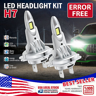 #ad H7 LED Headlight Bulb Conversion Canbus Beam Lamp White Fanless For Volkswagen $23.19