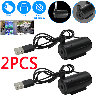 #ad Water Pump Mini Mute Submersible USB 5V 1M Cable Garden Fountain Tool Fish Tank $7.99
