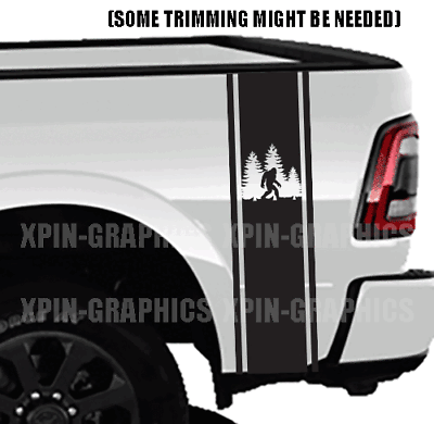 #ad Bigfoot Truck Bed Side Decal Racing Stripe Sticker Sasquatch Fits Ram Silverado $39.99
