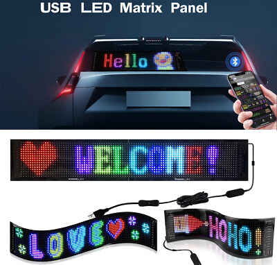 #ad Car LED APP Programmable Showcase Message Sign Scrolling Display Lighting Board $37.89