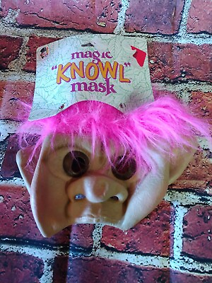 #ad Vintage Halloween Mask Knowl 1992 Fits Most Adults Latex Rubber $20.00