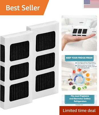 #ad Activated Carbon Refrigerator Air Filter Replacement 2 Pack for Fresh Fridge $20.99