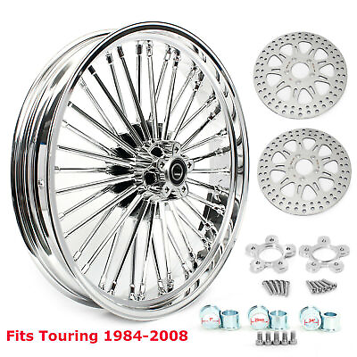 #ad 21x3.5 Touring Bagger Fat Spoke Front Wheel Rim Rotor for Harley Road King 00 07 $409.99