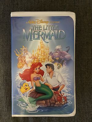 #ad “RARE” Disney The Little Mermaid VHS 1989 Black Diamond Edition Banned Cover $510.00