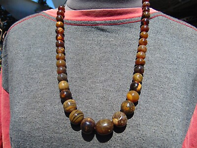 #ad 41 gr 35 beads Necklace 40 cm Indonesian Caramel Yellow Amber for Healing AW31 $30.00