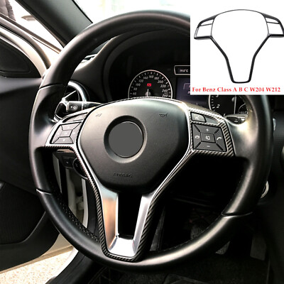 #ad Carbon Fiber Decorator Steering Wheel Cover Trim For Benz Class A B C W204 W212 $17.09