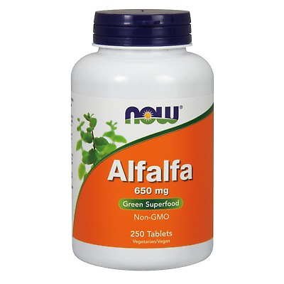 #ad NOW Foods Alfalfa 650 mg 250 Tablets $8.79