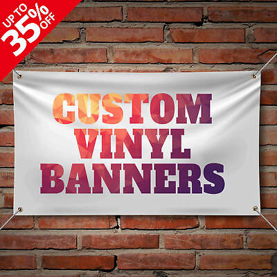 Anley Custom Vinyl Banner 13oz Heavy Duty Vinyl Sign Personalized Banner $15.95