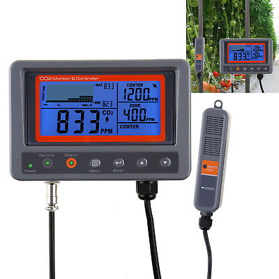 #ad CO2 IAQ Monitor amp; Controller Digital Carbon Dioxide Meter For GreenHouse Home $151.90