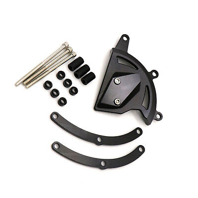 #ad Black Motorcycle Engine Stator Guard Protector Kit For YAMAHA R15 V3 MT15 17 22 $28.45