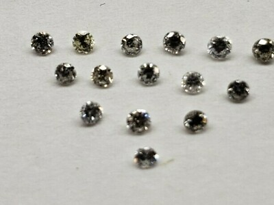 #ad Diamonds. 15 genuine full cut round diamonds. 1.5mm each 0.25 ct t.w. $59.99
