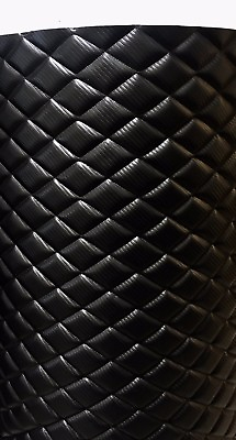 Vinyl Upholstery black CARBON FIBER diamond Quilted fabric 3 8quot; Foam Backing YDS $34.00