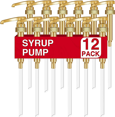 #ad Coffee Syrup Pumps 12 Pack Gold TORANI Syrup Pump Skinny Syrup Pump for 750Ml $28.99