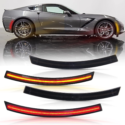 #ad LED Side Marker Lights Kits Front Amber Rear Red Turn Signal Reflector Lamp for $122.99