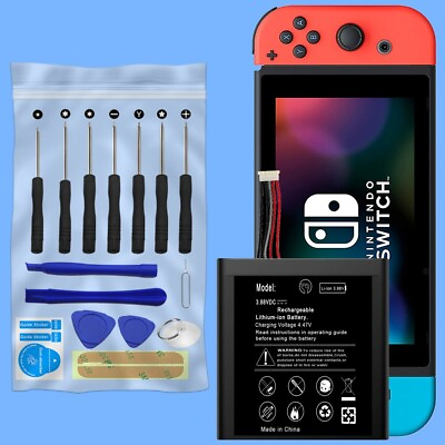 #ad For Nintendo Switch HAC 001 Game Player 1x 4220mA Extended Slim Battery Tool Set $30.74