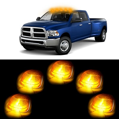 #ad 5x For 99 16 Ford F450 E550 Roof Clearance Cab Marker Amber CoverFree White LED $10.89