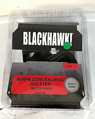 #ad Blackhawk 410567BK R Serpa CQC Concealment Holster Black RH Glock 42 0E H4 $16.99