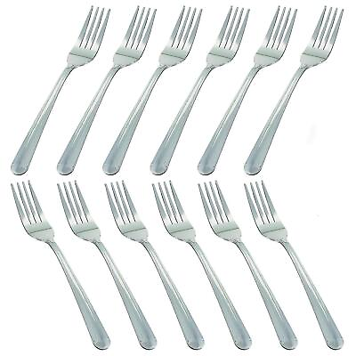 #ad MJIYA 12 PCS Dinner Forks Silverware Set 7 Inch Heavy Duty Stainless Steel ... $9.21