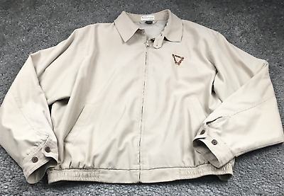 #ad The Venetian Las Vegas Men Jacket Size XL Beige Embroidered Full Zip Long Sleeve $17.24