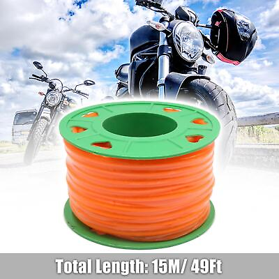#ad Universal 15M Motorcycle Silicone Fuel Petrol Oil Pipe Tube Hose Line Orange $17.99