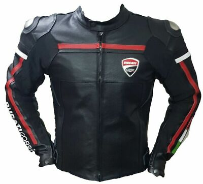 #ad Motorcycle Ducati Leather Jacket Motorbike Riding Jacket All Sizes AU $298.00