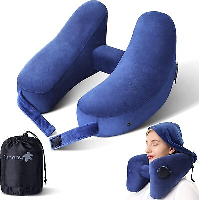 #ad Inflatable Pillow for Airplane Travel Comfortably Supports Head Neck and Chin $68.99