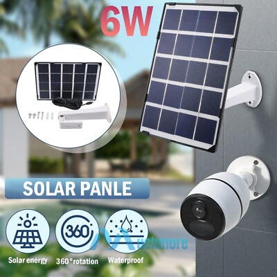 #ad 5V 6W USB Solar Charger Panel W 3 Meter Cable For Outdoor Ring Video Doorbell $23.79