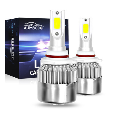 #ad LED 9006 HB4 Headlight Bulbs Kit Low Beam 72W 4000LM 6000K White Light 2Pcs $24.99