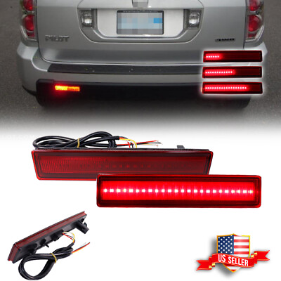 #ad For 2006 2008 Honda Pilot Rear Reflector Tail Brake LED Sequential Signal lights $29.99