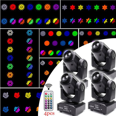 #ad 4* 50W Moving Head Stage Light Gobo RGBW LED DMX Spot Club Disco Party Lighting $379.99