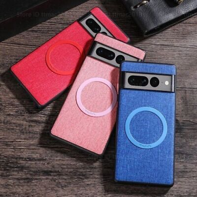#ad MagSafe Case For Google Pixel 6 7 Leather Protector Shockproof Magnet Cover $2.39