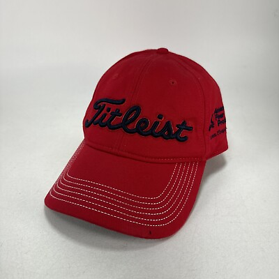 #ad #ad Titleist Advanced Fiber Products Customer Fiber Glass Red Adjustable Hat Cap $9.99