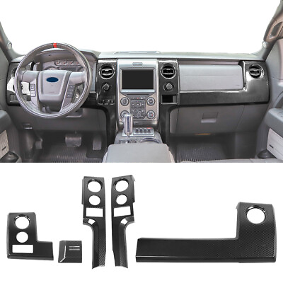 #ad Carbon Fiber Center Console Dashboard Panel Frame Trim For Ford F150 2009 2014 $71.99