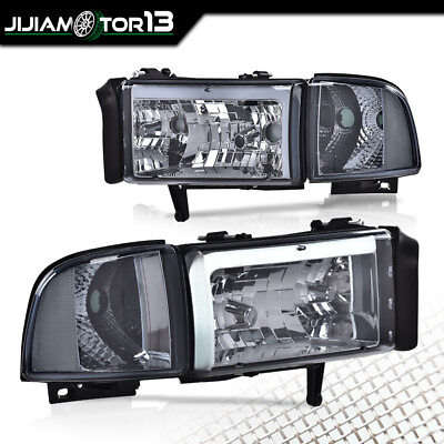 #ad FIT FOR 1994 2002 DODGE RAM 1500 2500 3500 PICKUP LED DRL HEADLIGHT CLEAR LAMPS $78.47