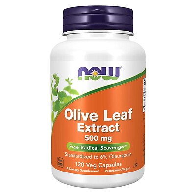 #ad NOW FOODS Olive Leaf Extract 500 mg 120 Veg Capsules $14.16