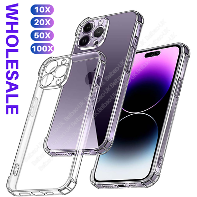 #ad Wholesale Bulk Lot Clear Phone Case Cover For iPhone 15 14 13 12 11 Pro XR XS 8 $119.90
