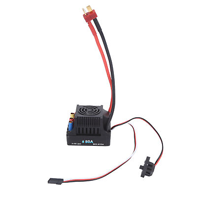 #ad 1X 80A Brushless ESC Waterproof Electric Speed Controller for 1 8 RC Truck Ca FD $26.02