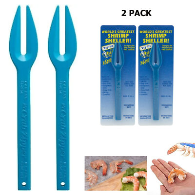 #ad 2 PC Shrimp Deveiner Seafood Sheller Portable Peeler Devices Kitchens Tools $8.49