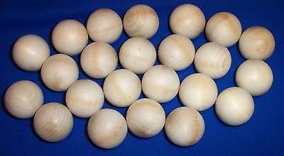#ad 12 Natural Unfinished Solid HardWood Wood Wooden 1 1 2quot; Balls Crafts Game NEW $14.95