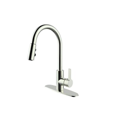 #ad Single Handle Pull Down Sprayer Kitchen Faucet in Brushed Nickel by Runfine $54.99