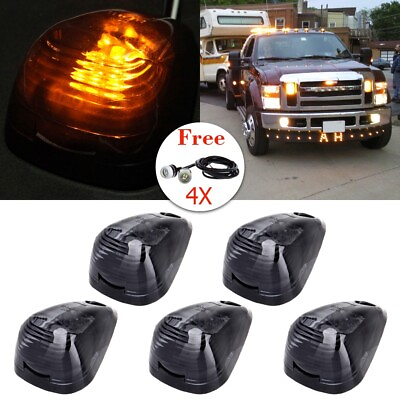 #ad 5X AMBER CAB MARKER ROOF RUNNING LIGHT FOR 99 18 FORD F 150 4X SIGNAL LIGHTS $30.11