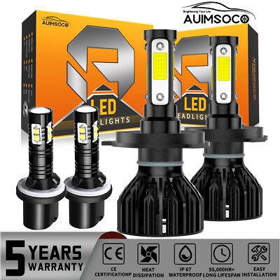 #ad 4Pcs LED 6000K Headlight High Low Beam Fog Light Bulbs For Ford Focus 2000 2004 $35.99