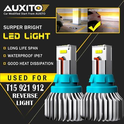 #ad AUXITO T15 921 912 LED Reverse Backup Light 4000LM White for Toyota Honda CSP EA $25.64